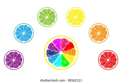 set lemon vector illustration