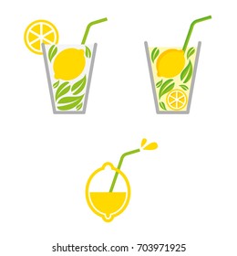A set of lemonade icons