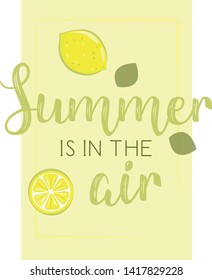 Set of lemons in circle on white background
