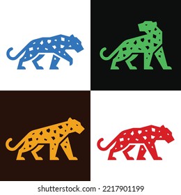 Set of Leopard, Leopard Logo. Icon design. Template elements