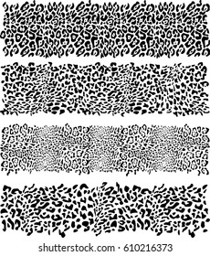 Set of leopard skin backgrounds