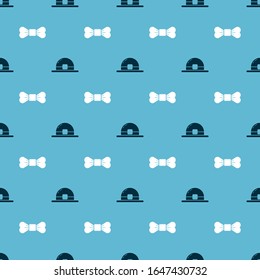 Set Leprechaun hat and Bow tie on seamless pattern. Vector
