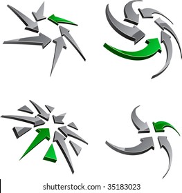 Juego de letras 3d iconos vectoriales tales logos.