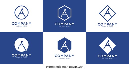 Buchstabe a mit Pfeil-Logo festlegen
