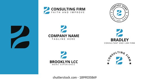 set letter B logo concept design with modern, vintage and elegant styles for consultant, lawyer, and employer. Brooklyn law and consulting logo vector design. 