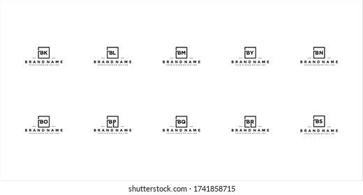 plantilla vectorial de diseño de logotipo de letra B