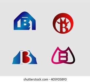 Set Letter B Logo Icons Design Stock Vector (Royalty Free) 405935893 ...