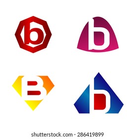 Set of letter B, such b logo 