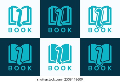 Conjunto de letra I libro logo. Este logotipo combina letras y Formas de libros. Perfecto para la educación, escuelas, tutorías y similares.