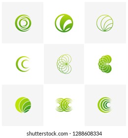 Set of Letter C logo icon design template elements, Initial C logo design concept - Vector