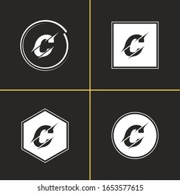 Set Of Letter C Logo Vector Template Collection. Alphabet C Designs.