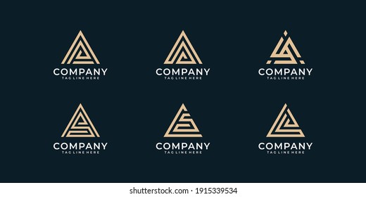 Set of letter a creative business company logo design template. Logo can be used for icon, brand, identity, and business company