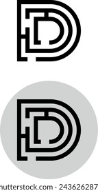 un conjunto de iconos de letra d