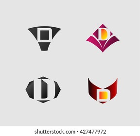 Set of letter D logo
