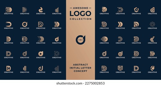 Juego de letras d logotipo, logotipo d, símbolo d inicial