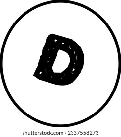El conjunto de elementos de la plantilla de diseño de iconos, logotipo y signo D de la letra. Un color. Ilustración vectorial.