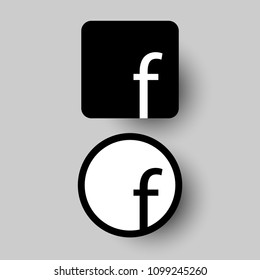 Facebook Icon Grey High Res Stock Images Shutterstock