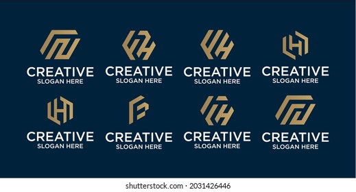 695 Letter h connected network logo design element Images, Stock Photos ...