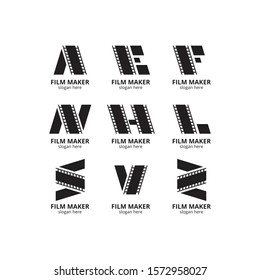 Set Of Letter In Film Maker Logo Template