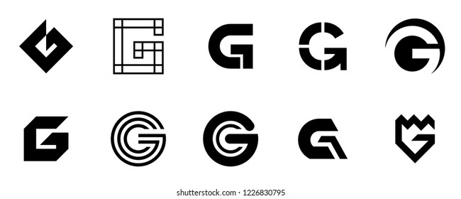 Set of letter G logo. Icon design. Template elements - Collection of vector sign