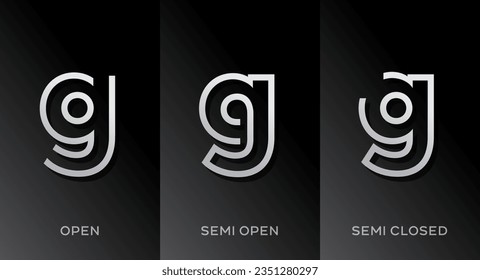 Set of letter G logo icon design template elements