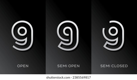 Conjunto de letras G elementos de plantilla de diseño de iconos de logotipo