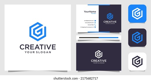 Set of letter G logo illustraction vector graphic design template. Good for business, company, icon, modern, technology, internet, brand, advertising, and business card