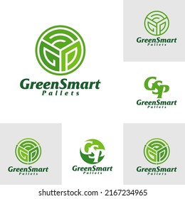 Set of Letter GSP logo design vector template, Initial GSP logo concepts illustration.