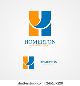  Set of letter H logo for design template elements. 