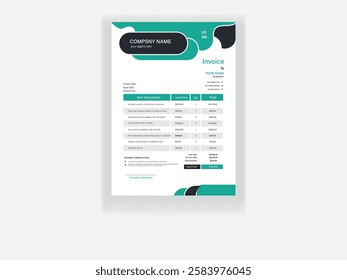 Set of letter head invoice design template