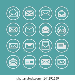 Set of letter icons