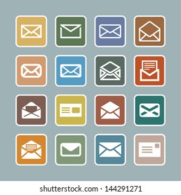 Set of letter icons