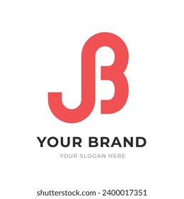 Set of Letter JB, BJ, J, B Logo Design Collection, Initial Monogram Logo, Modern Alphabet Letter JB, BJ, J, B Unique Logo Vector Template Illustration for Business Branding.