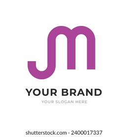 Set of Letter JM, MJ, J, M Logo Design Collection, Initial Monogram Logo, Modern Alphabet Letter JM, MJ, J, M Unique Logo Vector Template Illustration for Business Branding.