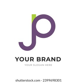 Set of Letter JP, PJ, P, J Logo Design Collection, Initial Monogram Logo, Modern Alphabet Letter JP, PJ, P, J Unique Logo Vector Template Illustration for Business Branding.