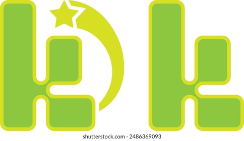 Eine Reihe von Buchstaben-K-Symbolen