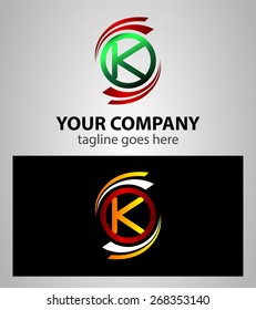 Set of Letter K logo icon
