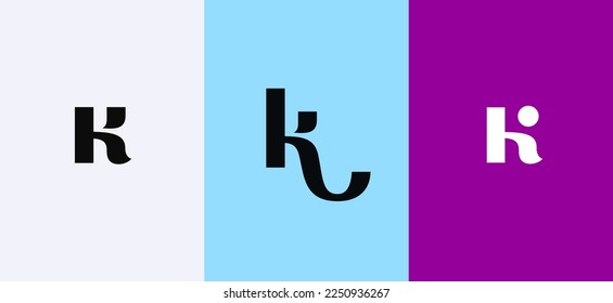 Conjunto de letras K elementos de plantilla de diseño de iconos de logotipo mínimo