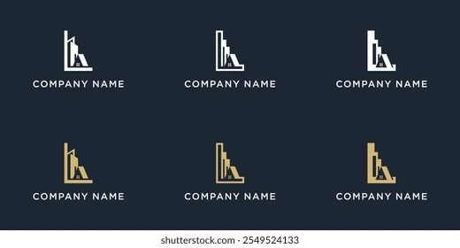 definir letra L logotipo imobiliário