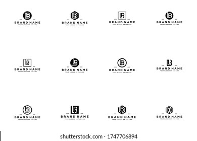 Set Letter Lb Logo Design Vector Stock Vector (Royalty Free) 1747706894 ...