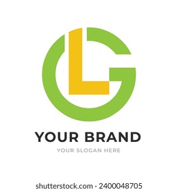 Set of Letter LG, GL, L, G Logo Design Collection, Initial Monogram Logo, Modern Alphabet Letter LG, GL, L, G Unique Logo Vector Template Illustration for Business Branding.