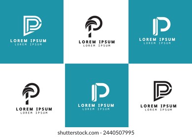 Set of letter  logo creative design for all uses, Minimal monogram emblem style vector logo