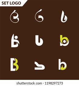 Set of letter logo design template elements collection of vector letter B logo