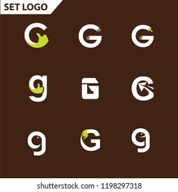 Set of letter logo design template elements collection of vector letter G logo