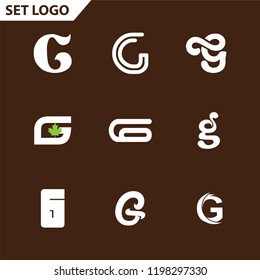 Set of letter logo design template elements collection of vector letter G logo
