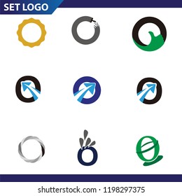 Set of letter logo design template elements collection of vector letter O logo