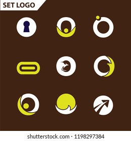 Set of letter logo design template elements collection of vector letter O logo