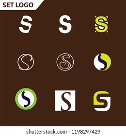 Set of letter logo design template elements collection of vector letter S logo
