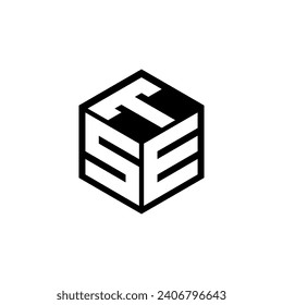 Diseño del logotipo de la letra SET con fondo blanco en el ilustrador, logotipo vectorial estilo moderno de superposición de tipos de letra del alfabeto. diseños de caligrafía para logotipo, afiche, invitación, etc.
