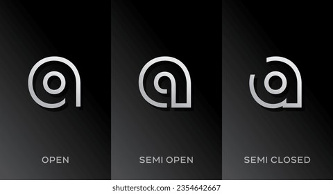 Set of letter A logo icon design template elements